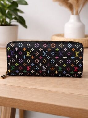 LOUIS VUITTON MONOGRAM MURAKAMI MULTICOLOR LONG ZIPPY WALLET